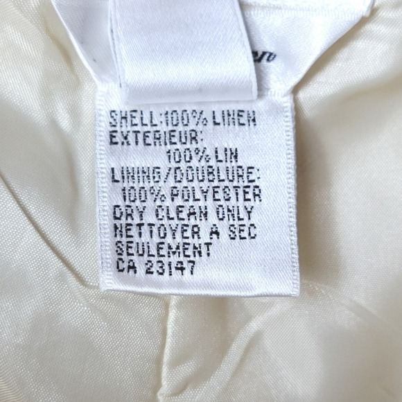 Vintage Talbots Irish Linen Trousers Pants Size 14 NWT High Rise Wide Leg - Picture 8 of 8